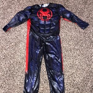 Spiderman Puff Chest Jumpsuit Halloween Costume Size Small (4/6) | NWOT